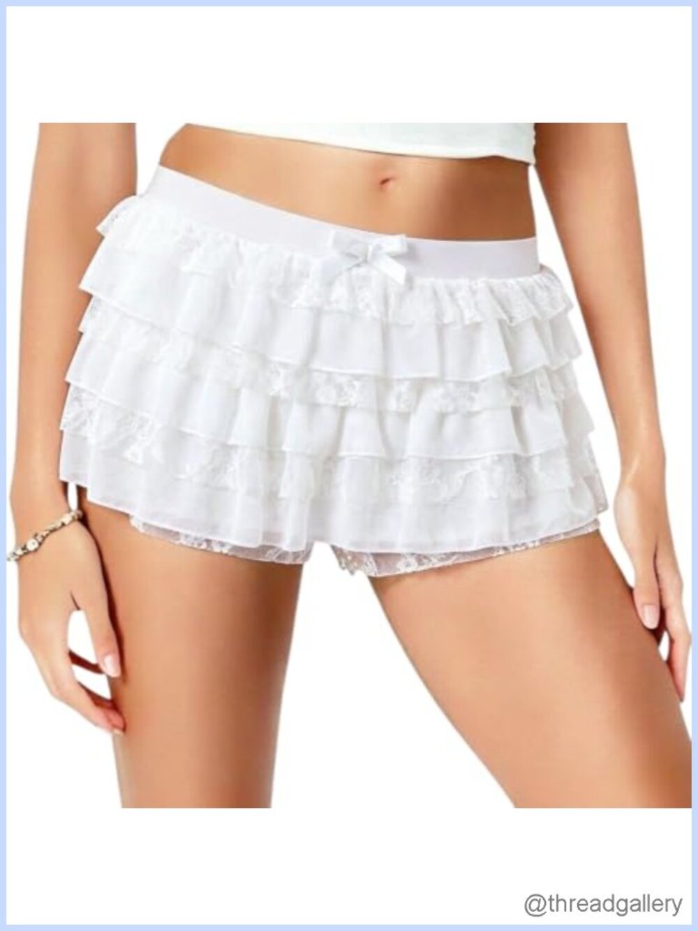 NUFIWI Lace Ruffle Bloomers Shorts Lolita Kawaii Low Rise